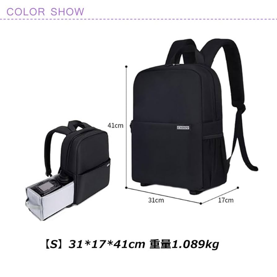 Amazon.co.jp: カメラリュック カメラバッグ 一眼レフ ダブル